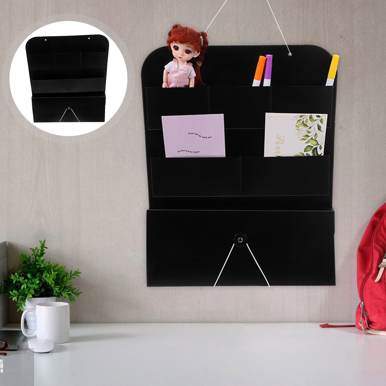 Hanging Wall File Organizer PP - Magazine Holder Rack recension och pris