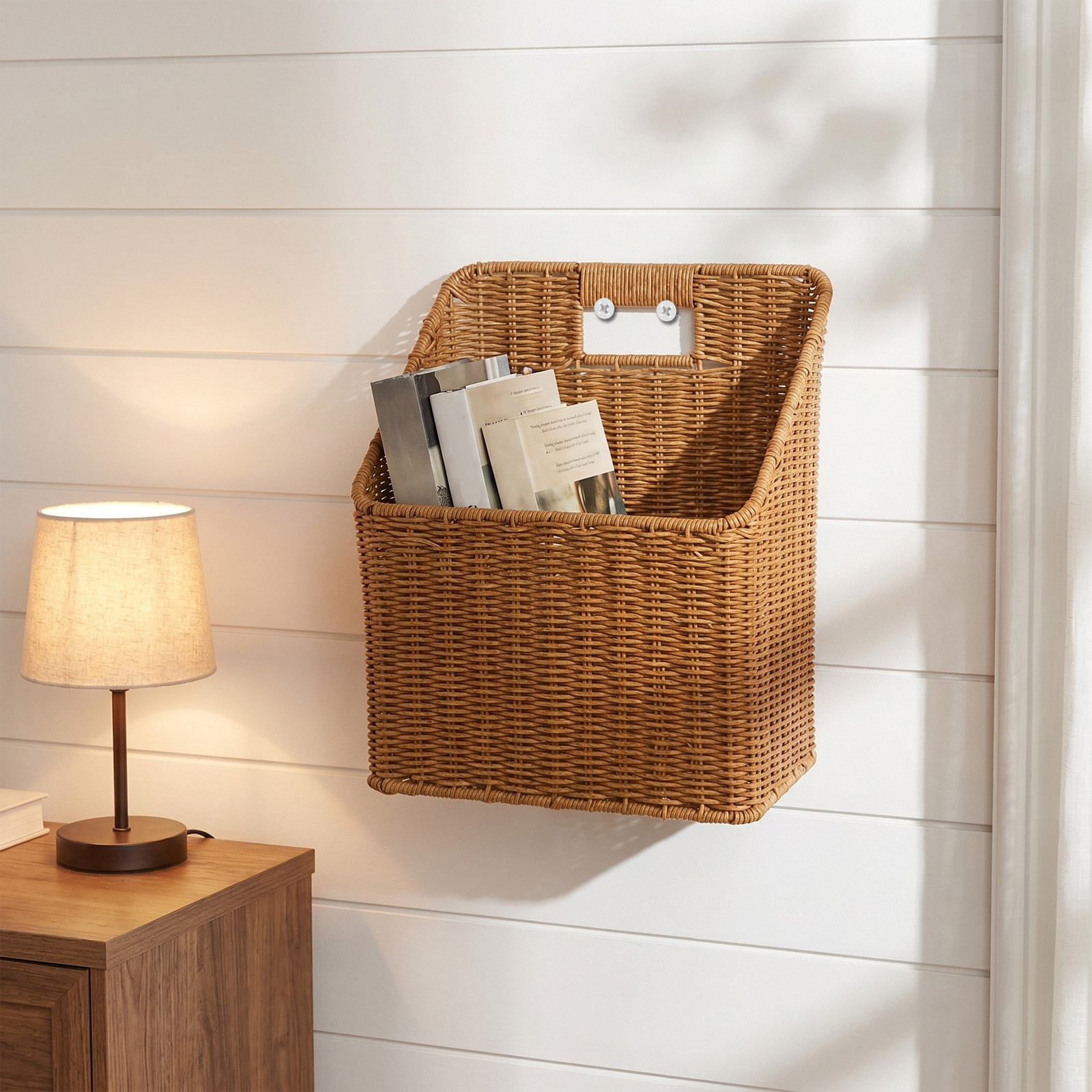Synthetic Imitation Rattan Wov - Magazine Holder Rack recension och pris